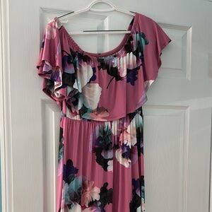 Pink blush maternity dress